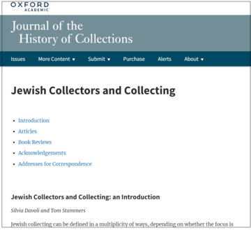 jewish collectors and collecting