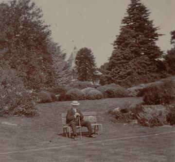 ludwig messel on the croquet lawn at nymans national trust nymans archive