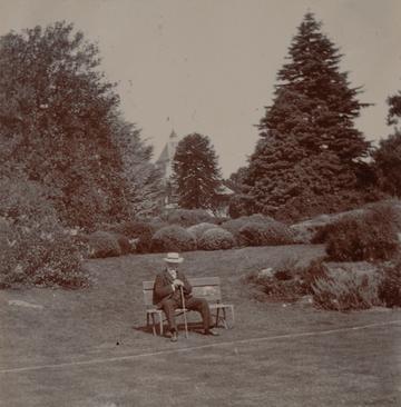 ludwig messel on the croquet lawn at nymans national trust nymans archive